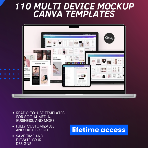 110 Multi Device Mockup Canva Templates